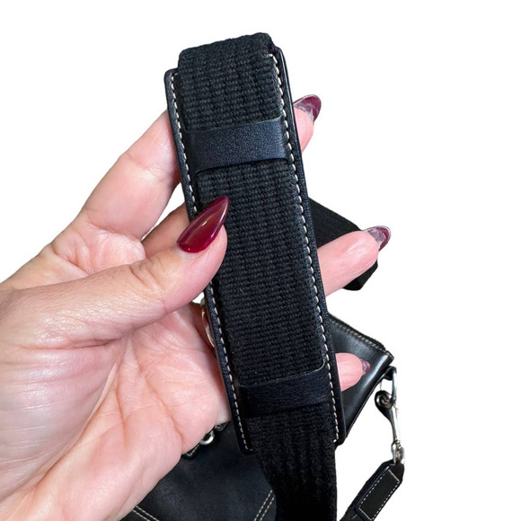 Y2K Coach Hamilton Black Leather Crossbody Bag Vintage - Picture 4 of 7